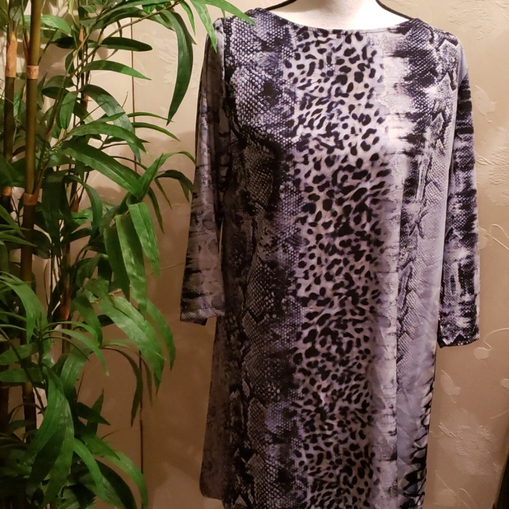 TYCHE BLUE/BLACK /GRAY TUNIC/DRESS